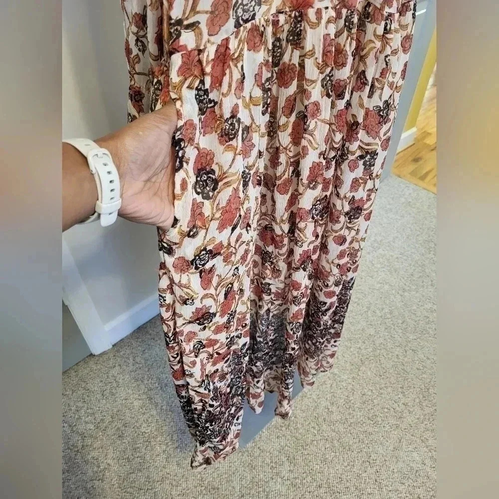 Free People See It Through Flo in Tea Combo Floral Maxi Dress (XS)NWT - Picture 10 of 14
